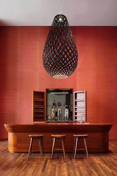 David Trubridge Design Koura 2000 Black Bar Sustainable Pendant Lighting
