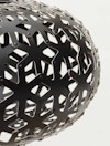 Snowflake Pendant Lighting Designer David Trubridge Bamboo Light 0007 Snowflake Black 2 Sides Side Detail