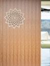 Sunflower Wall Light Designer David Trubridge New Zealand Bamboo Wood Background