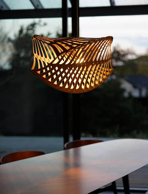 Toru Pendant Lighting Designer David Trubridge Horizontal Dining Room Shadows